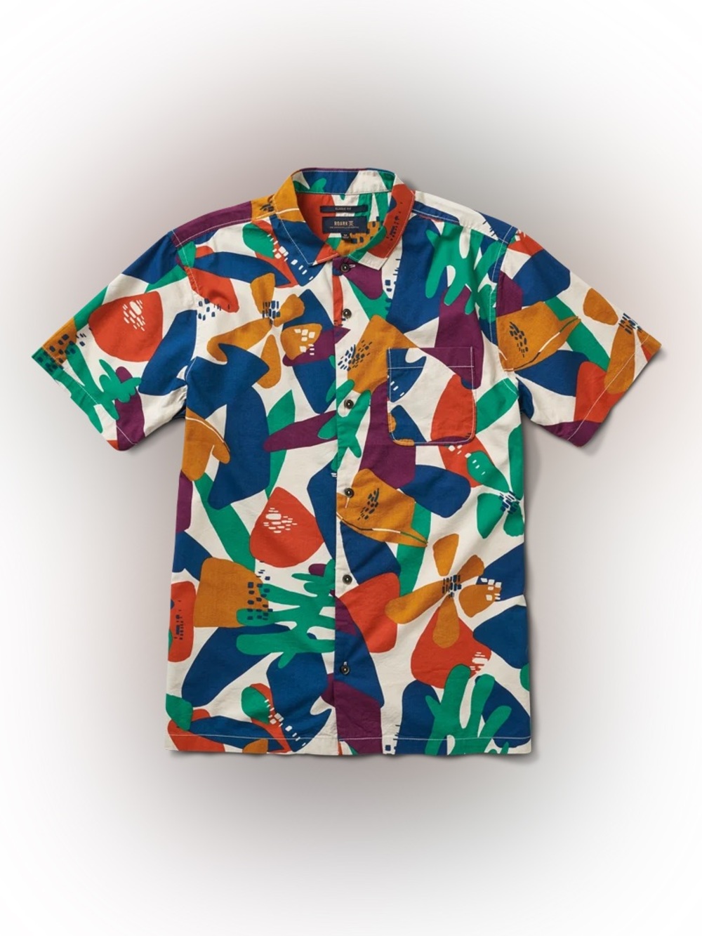 Roark Revival "Yellowstone" Abstract Organic Print Camp Shirt - Men’s Medium